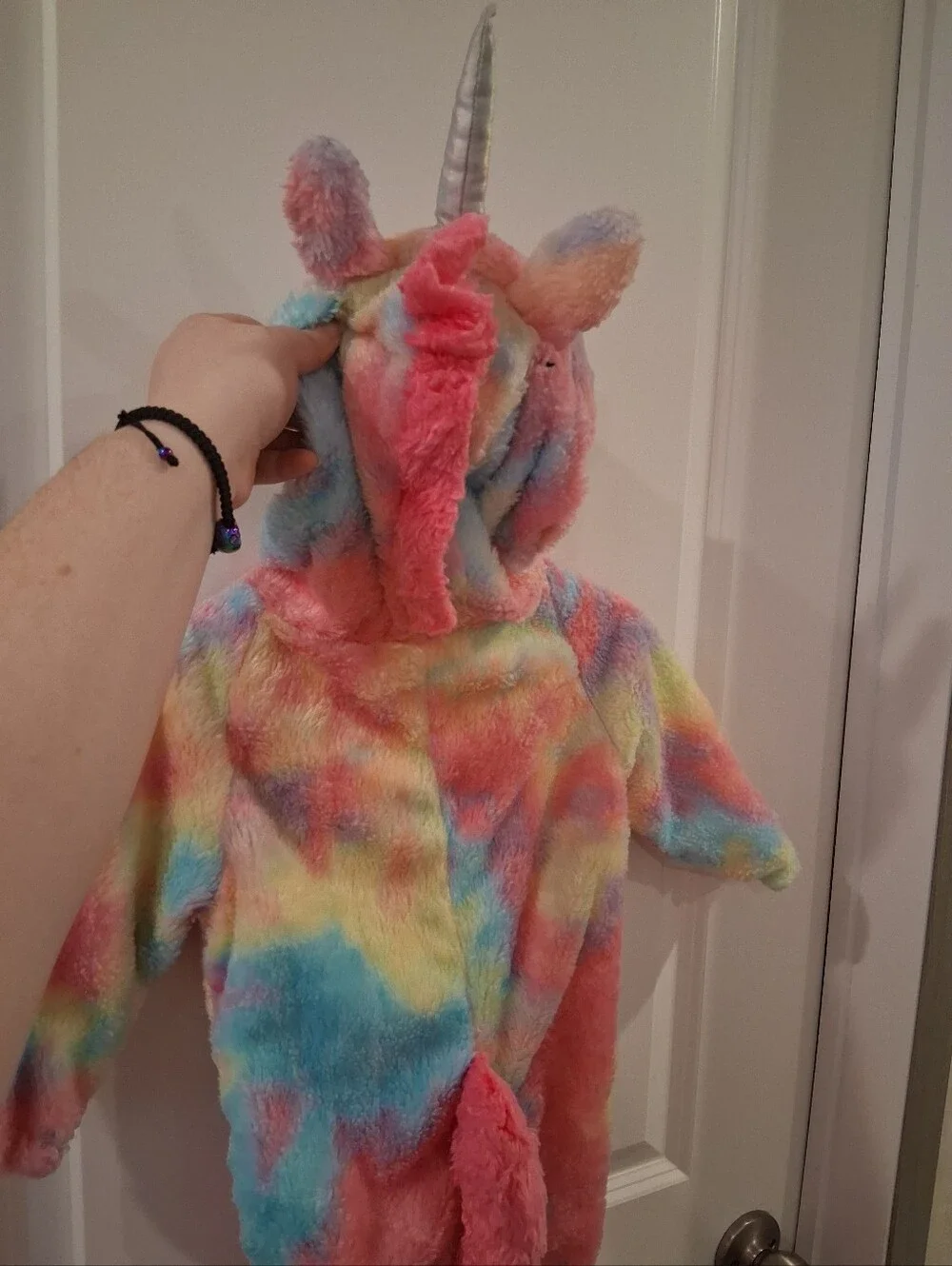 Kids Rainbow Plush Unicorn Costume- Multicolor Size 6-12 Months